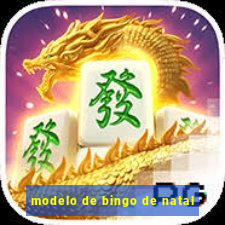 modelo de bingo de natal